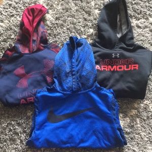 Boys Lg 14-16 Under Armour/Nike sweatshirt lot